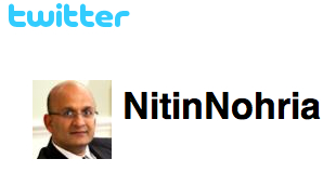 Harvard Business School Dean Nitin Nohria on Twitter