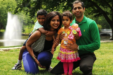 Nivedita Candade and her family