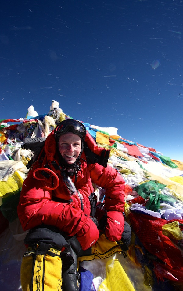 Scott DeRue of Michigan's Ross School climbed to the peak of Mount Everest 