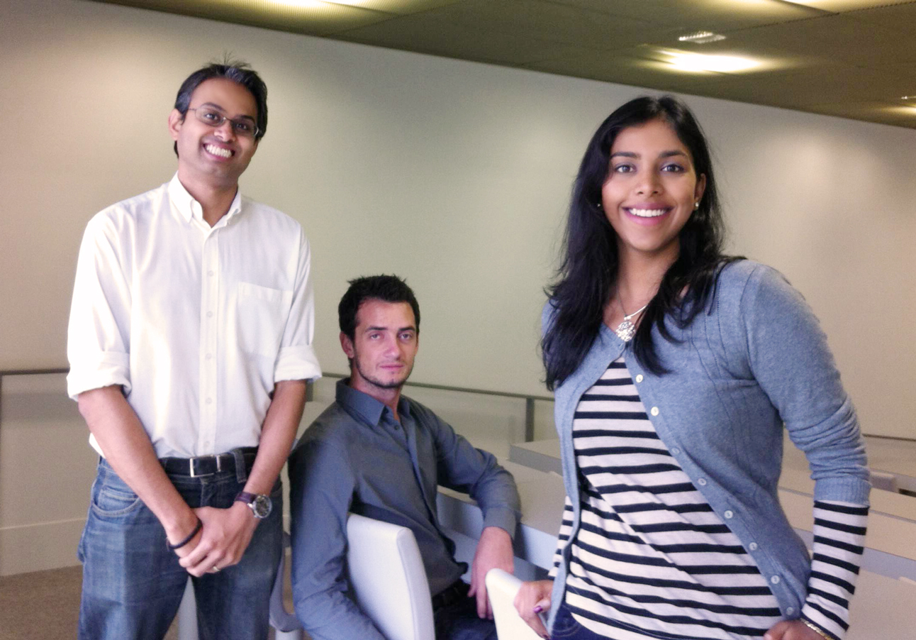 HEC MBAs Lavaniya Das, Arvin Nuckchady and Florent Bolzinger introduced the B-school's first startup day
