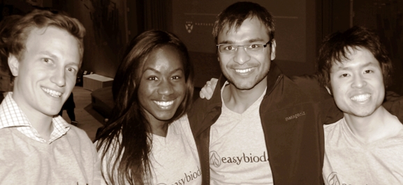 The easyBiodata team competed in the Harvard Business School's New Venture Competition for $50,000
