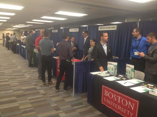 Prospective students meet with representatives from MBA programs during the ROMBA annual conference in San Francisco.