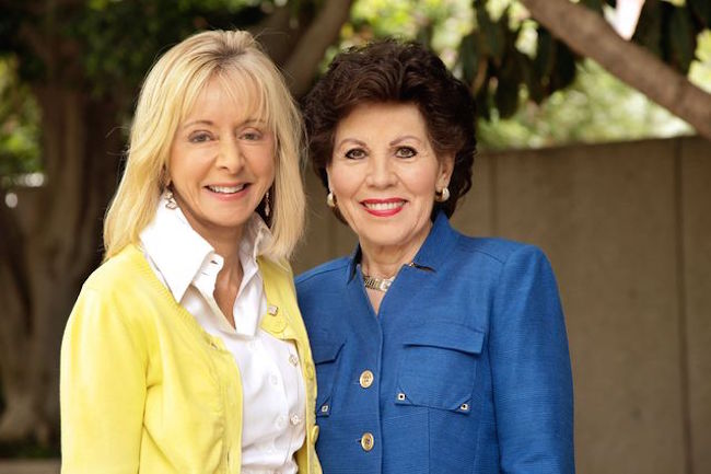 UCLA Anderson Dean Judy Olian (left) with benefactor Marion Anderson