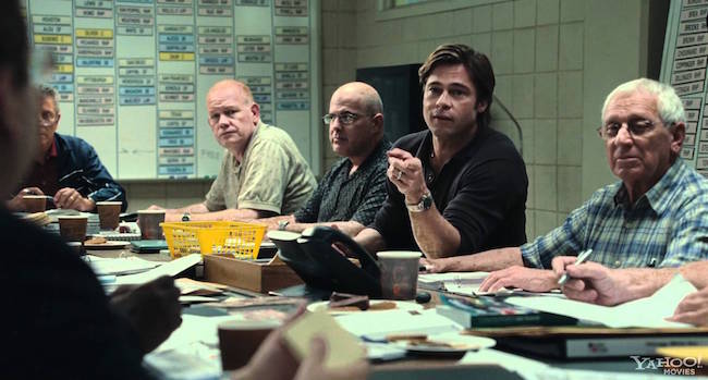 A scene from Moneyball that could just as easily have been an admissions committee meeting