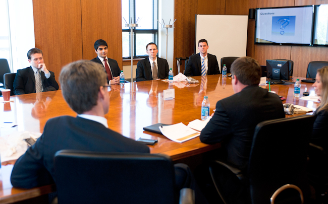 Students at the Krannert School of Management