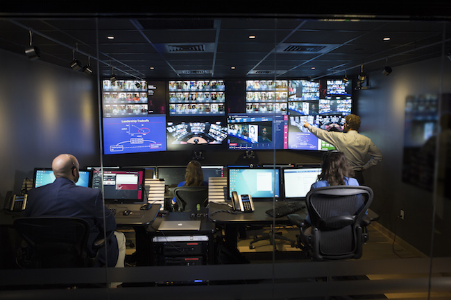 The control room for HBX Live! at public broadcaster WGBH