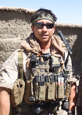 Harvard Business School MBA student and veteran Brian Smith in Afghanistan