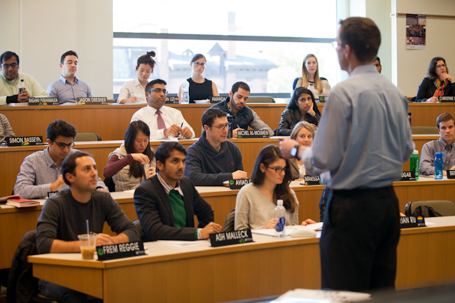 Inside Wharton School operations and innovation management professor Christian Terwiesch' class - Ethan Baron photo