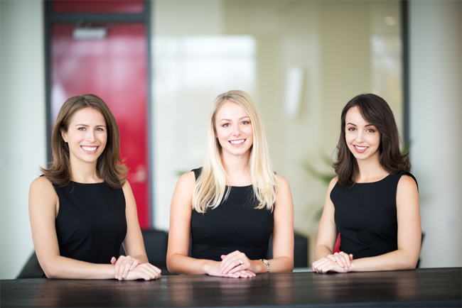 The Virtuosa team. Pictured from left to right are Tamara Zagorovskaya (CFO), Caitlin Palmer (CEO) and Alexandra Holtzman (COO and President). Courtesy photo 