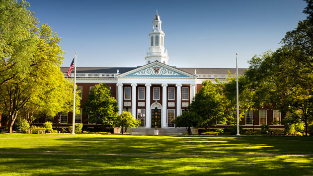 Harvard Business School's iconic Baker Library