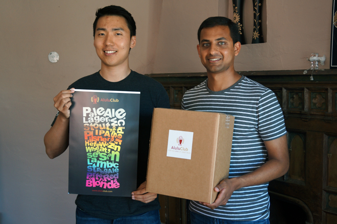 Ni Xu (left) and Kunal Rai, both former Apple employees and current Harvard Business School full-time MBA candidates elected to work on their startup, AluluClub, full-time this summer. Photo by Nathan Allen