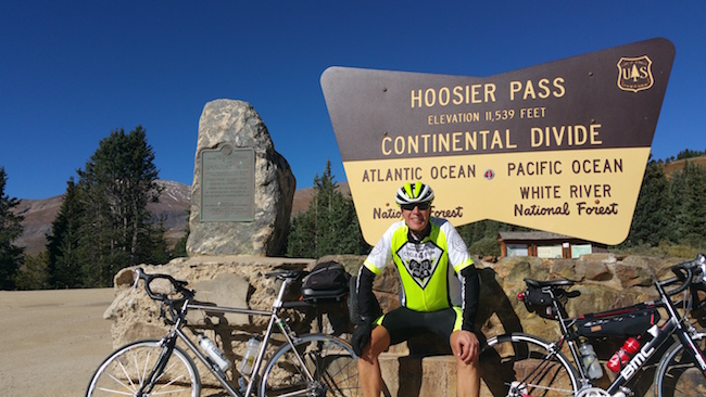 Al Mink, who teaches an online course at American University's Kogod School of Business, is on a cross-country bicycle ride to raise money for the Armed Forces Communications and Electronics Association's STEM and other educational programs. Courtesy photo