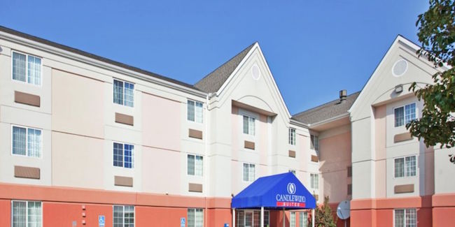 The Candlewood Suites extended stay hotel where police say the dean of the Whitman School made an $80 offer for sex to an undercover police officer