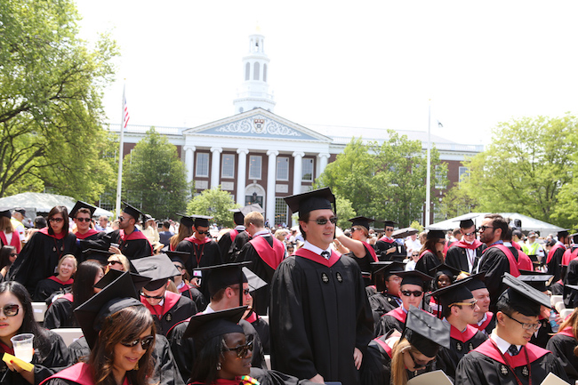 Students at Harvard Business School's 2016 graduation