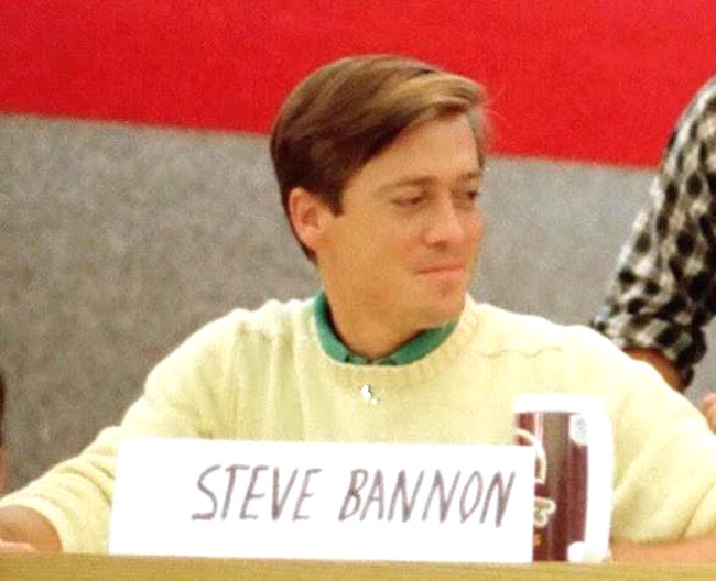 Steve Bannon at the age of 29 in a Harvard Business School classroom in 1983