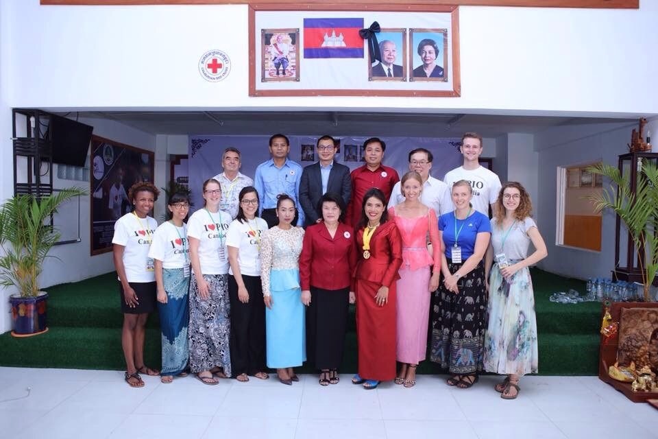 Ariana Almas and her MAP team with the People Improvement Organization in Cambodia. Learn more about Ross MBA