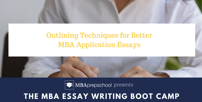 An outlining framework for story MBA application essays 