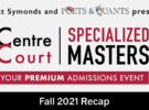 CentreCourt Specialized Masters Fall Recap