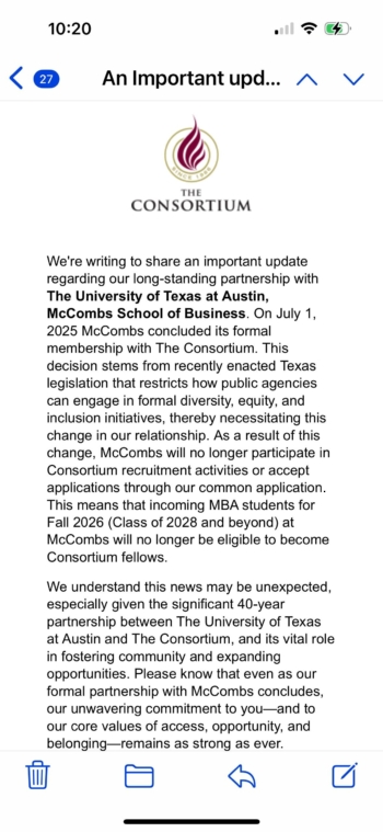 Still No Comment On McCombs & Consortium Split