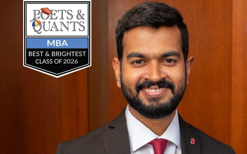 2026 Best & Brightest MBA: Ramakrishnan Krishna Moorthy, Ohio State (Fisher)